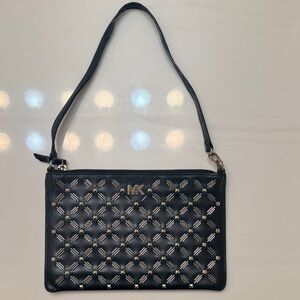 Michael Kors Black Studded Clutch